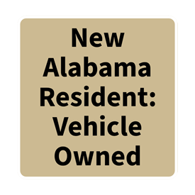 New Alabama Resident: Vehicle Owned